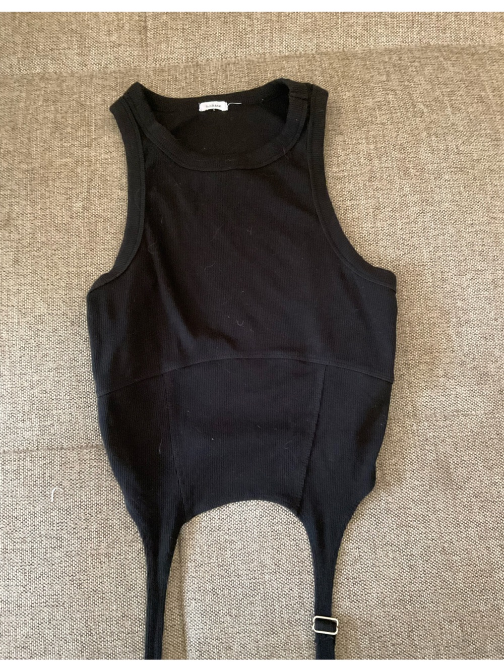 Women's Black Ribbed Tank Top - Sleek Everyday Layering